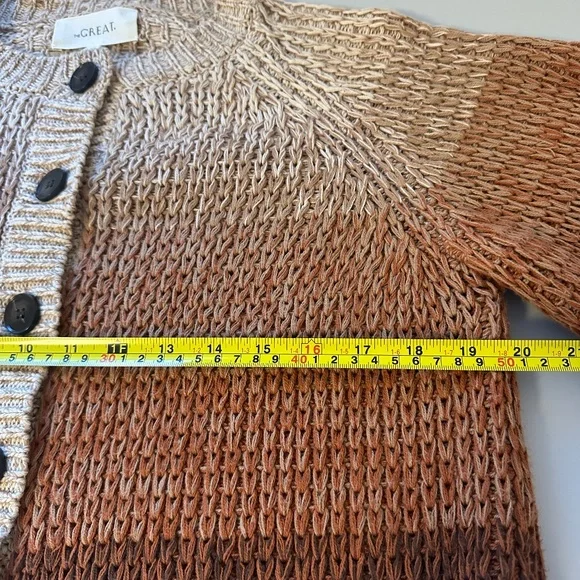 THE GREAT. The Dusk Cardigan in Marled Sunset | Size 0 / XS - Picture 12 of 14